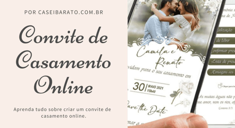 Crie um convite de casamento personalizado online grátis